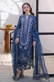3 Piece Unstitched Heavy Embroidered Pure Lawn Suit with Four Sided Embroidered Organza Dupatta SP 2545