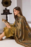 3 Piece Unstitched Heavy Embroidered Dhanak Suit with Printed Woolen Shawl SN59