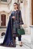 3 Piece Unstitched Heavy Embroidered Dhanak Suit with Heavy Embroidered Dhanak Shawl MB965