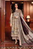 3 Piece Unstitched Heavy Embroidered Dhanak Suit with Printed Woolen Shawl MB-555